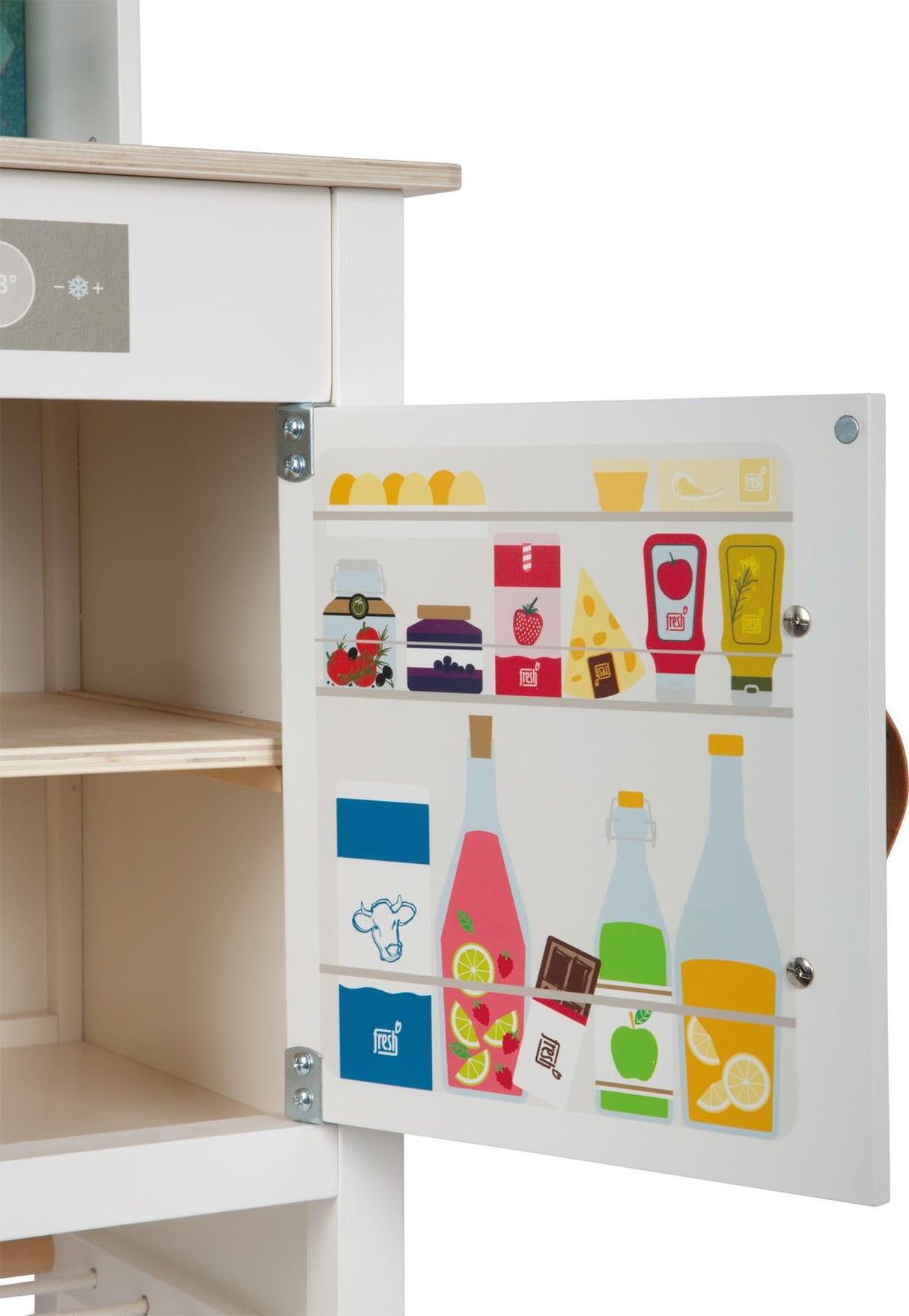 small foot Cocina Infantil Blanco Tasty, Madera Placa luz Sonido, Incl. Acc.de 5 Uni, de 3 años, 12673, Color Colorido