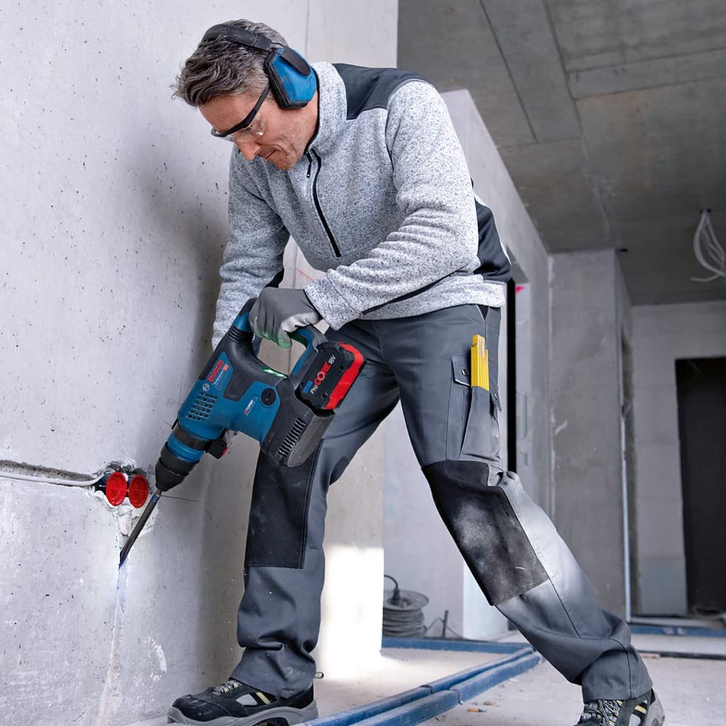 Bosch Professional BITURBO GBH 18V-34 CF - Martillo perforador combinado a batería (18V, 5,8 J, Ø máx. hormigón 32 mm, SDS plus, Connectivity, sin batería, en maletín)