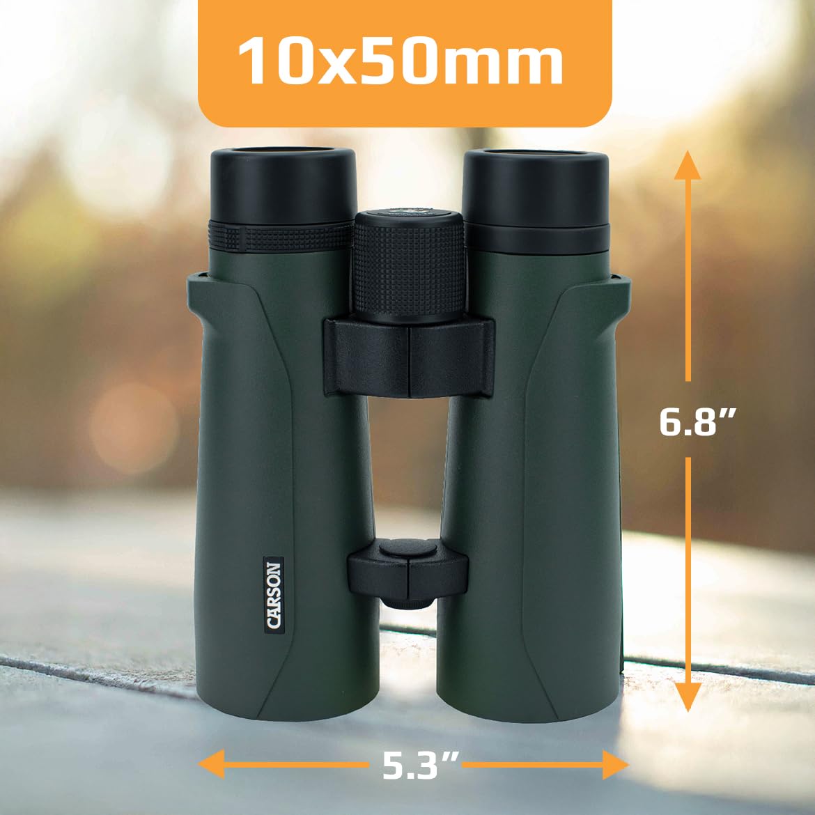 CARSON Serie RD Waterproof 10X50MM RD-050
