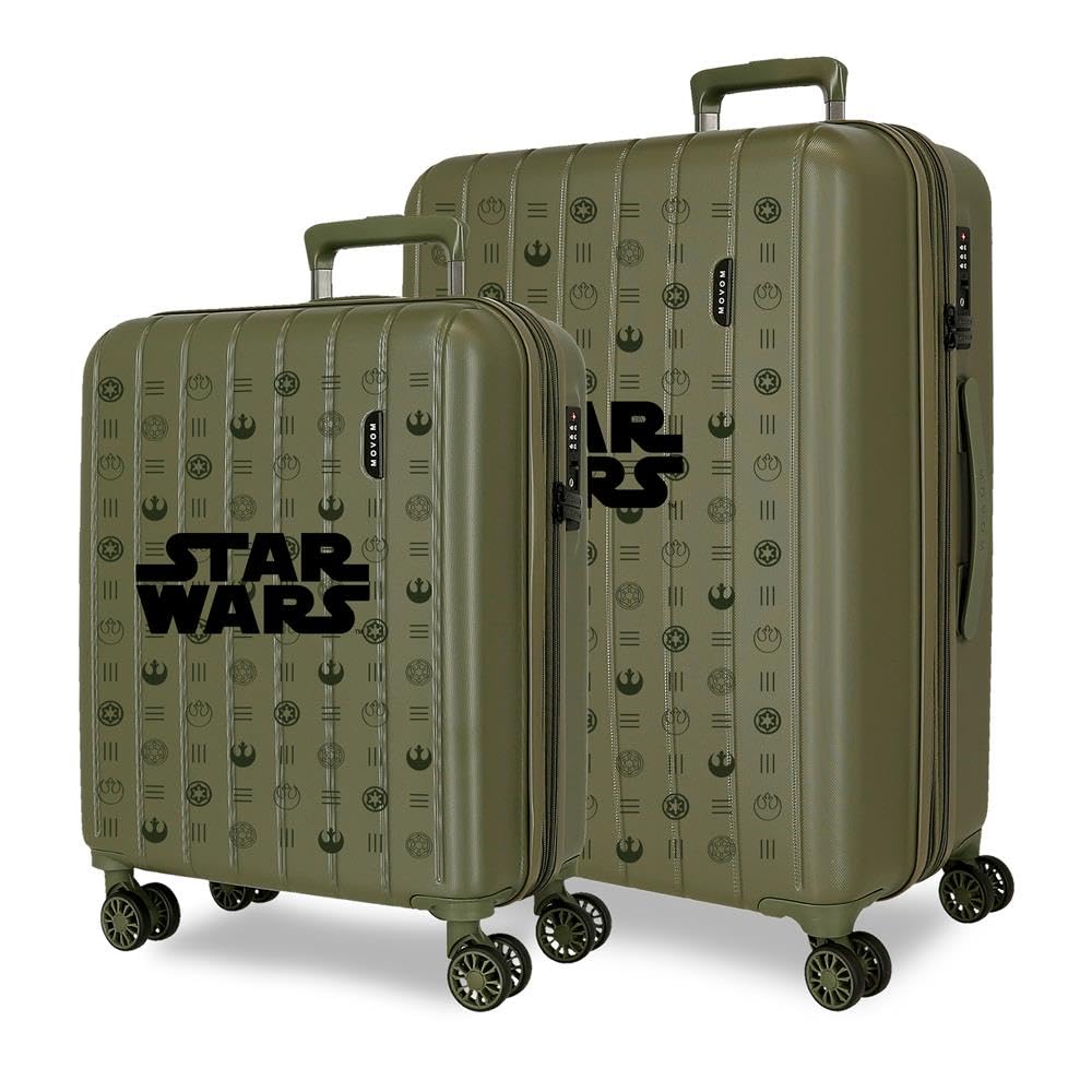 Joumma Star Wars Green Juego de Maletas Verde 55/65 cms rígida 6,8 kgs Cierre TSA Integrado ABS 6,8 kgs 109L Extensible Equipaje de Mano