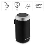 Hama Altavoz Bluetooth 30W, Resistente al Agua IPX4, Efectos de luz LED, 12 Horas de duración de la batería, Caja de música Bluetooth, Negro