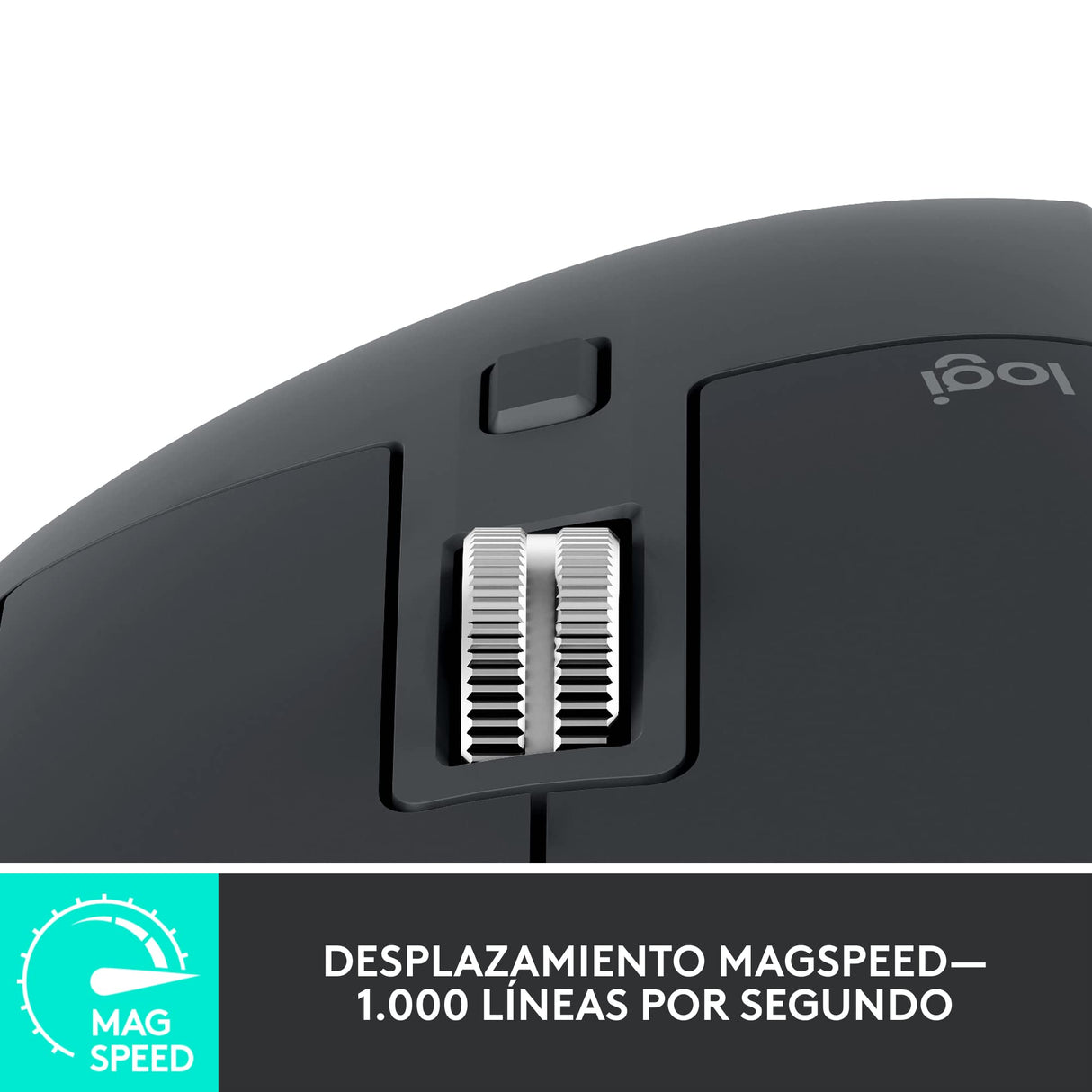 Logitech MX Master 3S para empresas, ratón inalámbrico con clics suaves, 8K DPI, receptor USB Logi Bolt seguro, BT, carga USB-C, Desplazamiento MagSpeed, Windows/Mac/Chrome/Linux - Gris