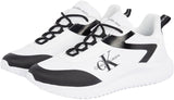Calvin Klein Runner Sneaker para Hombre Zapatillas de Deporte, Blanco (Bright White/Black), 46