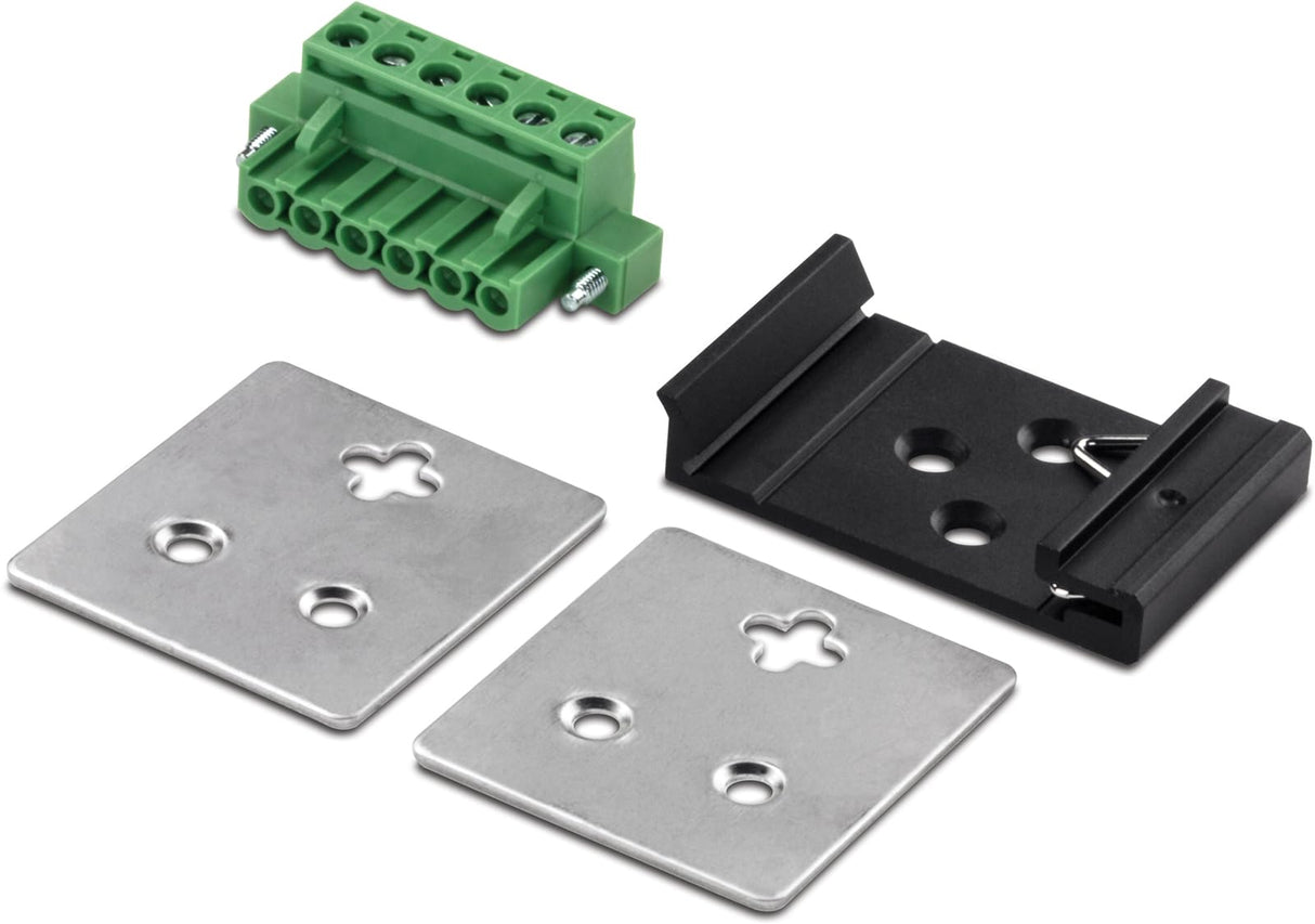 TRENDnet, TI-G80, Switch DIN-Rail Industrial Ethernet Gigabit de 8 Puertos, Divisor Ethernet de 16 Gbps, clasificación IP30, Negro