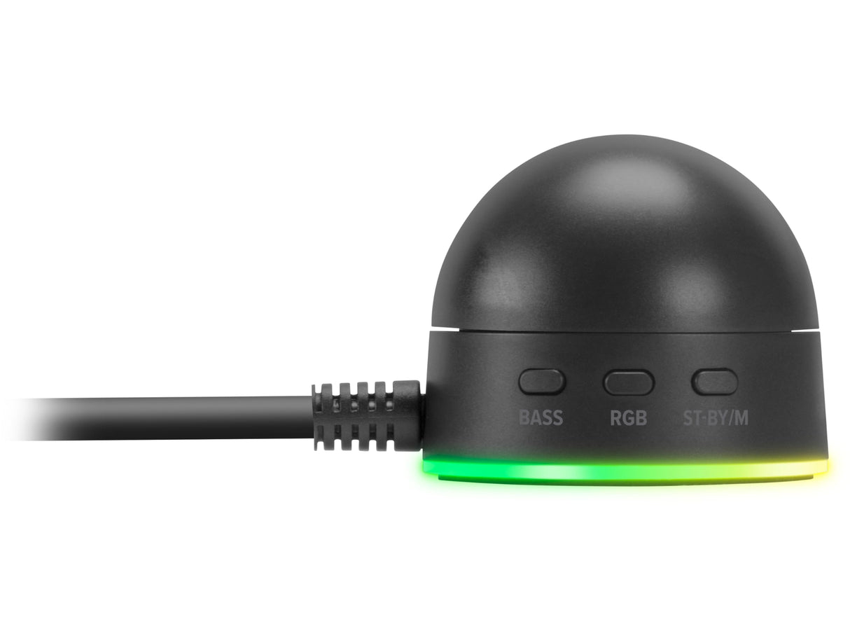 Speedlink Gravity LT Altavoz para PC Sistema de Sonido 2.1 Bluetooth - con subwoofer de Madera, Sistema de Altavoces Activos de 80 vatios, Conector AUX de 3,5 mm, Mando a Distancia RGB, Negro