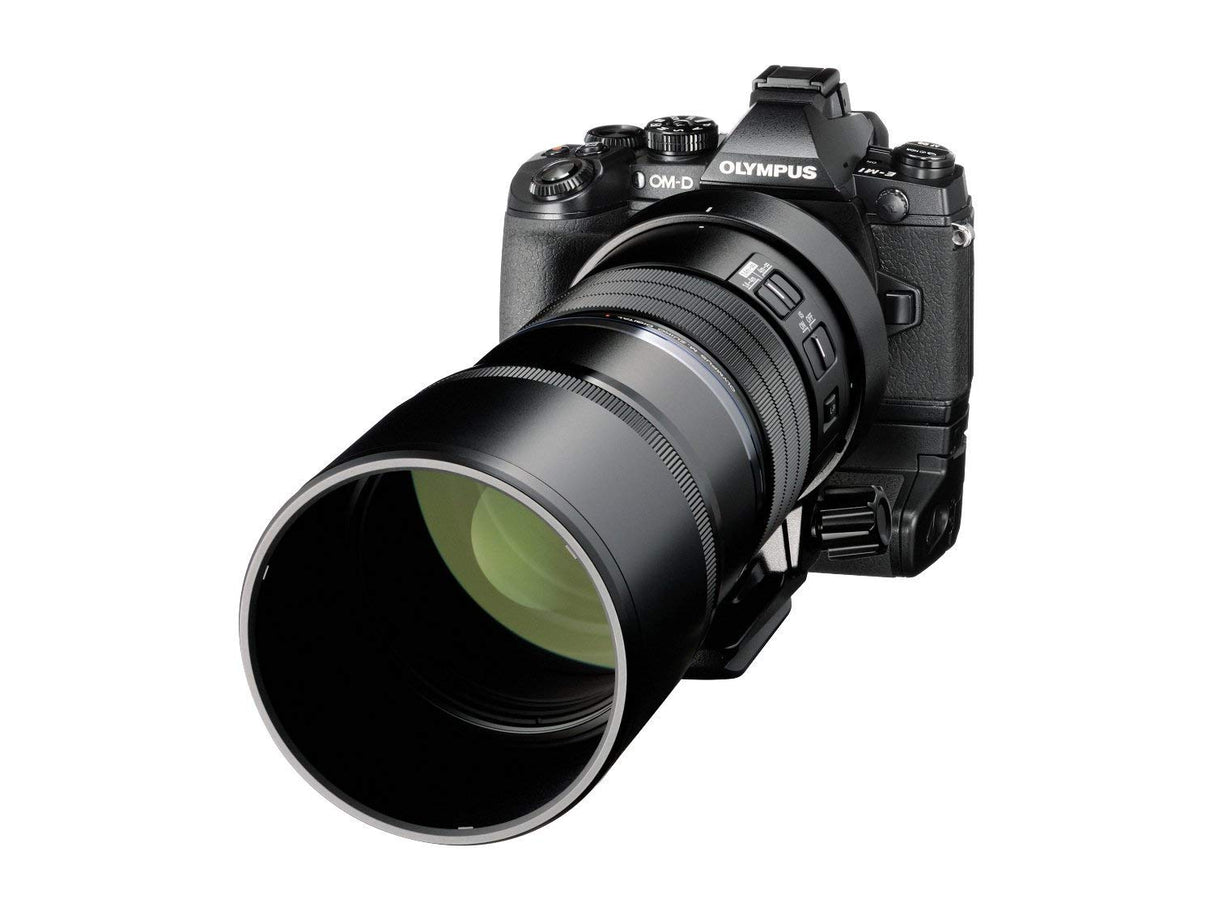 Objetivo Olympus M.Zuiko Digital ED 300 mm F4.0 Pro, teleobjetivo, Adecuado para Todas Las cámaras MFT (Modelos Olympus OM-D & Pen, Serie G de Panasonic), Negro