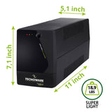 Tecnoware SAI Era Plus 2000 - Sistemas de Alimentación Ininterrumpida - 6 salidas IEC - Autonomía: 30 min/PC o 150 min/Módem Router - Potencia 2000 VA