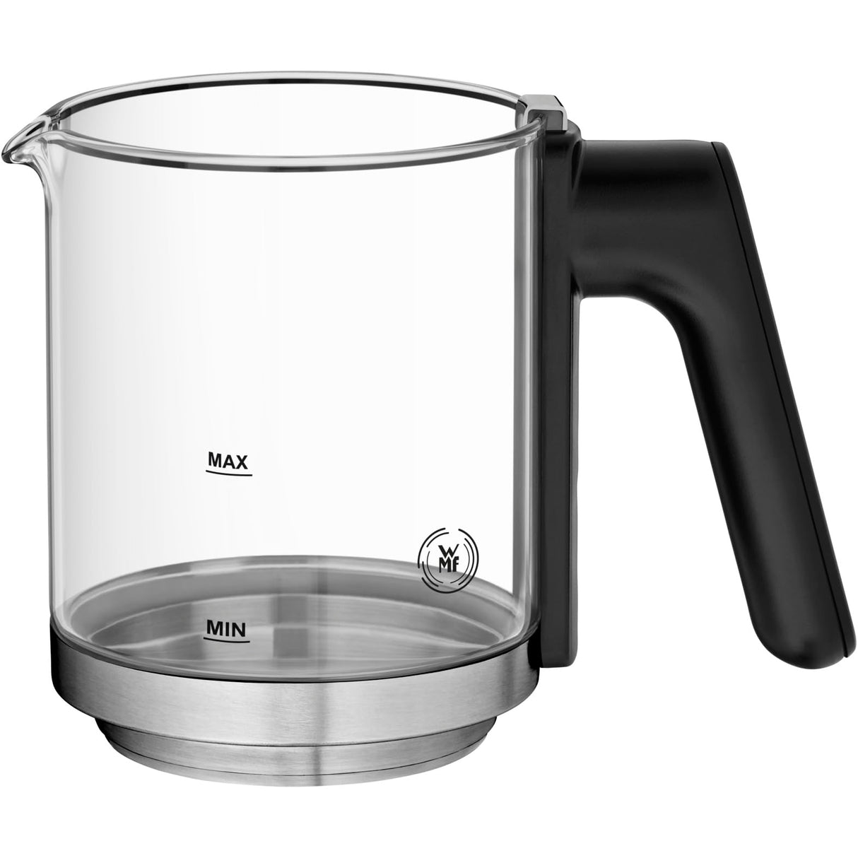 WMF Lono - Espumador de leche de cristal eléctrico, 150-250 ml, 650 W, batidora de frape, pantalla táctil, para espuma de leche caliente y fría, leche caliente, calentador de leche, cacao, chocolate