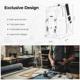 K&F Concept Mochila Camara Multifuncional， Mochila Fotografía Profesional, Mochila Fotográfica para Reflex Impermeable, Bolsa Cámara Compartimento para Portátil de 15.6 Pulgadas(20L) Negro