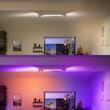 Philips Hue White & Color Ambiance Centris de 4 focos, regulable, 16 millones de colores, controlable mediante app, compatible con Amazon Alexa, blanco