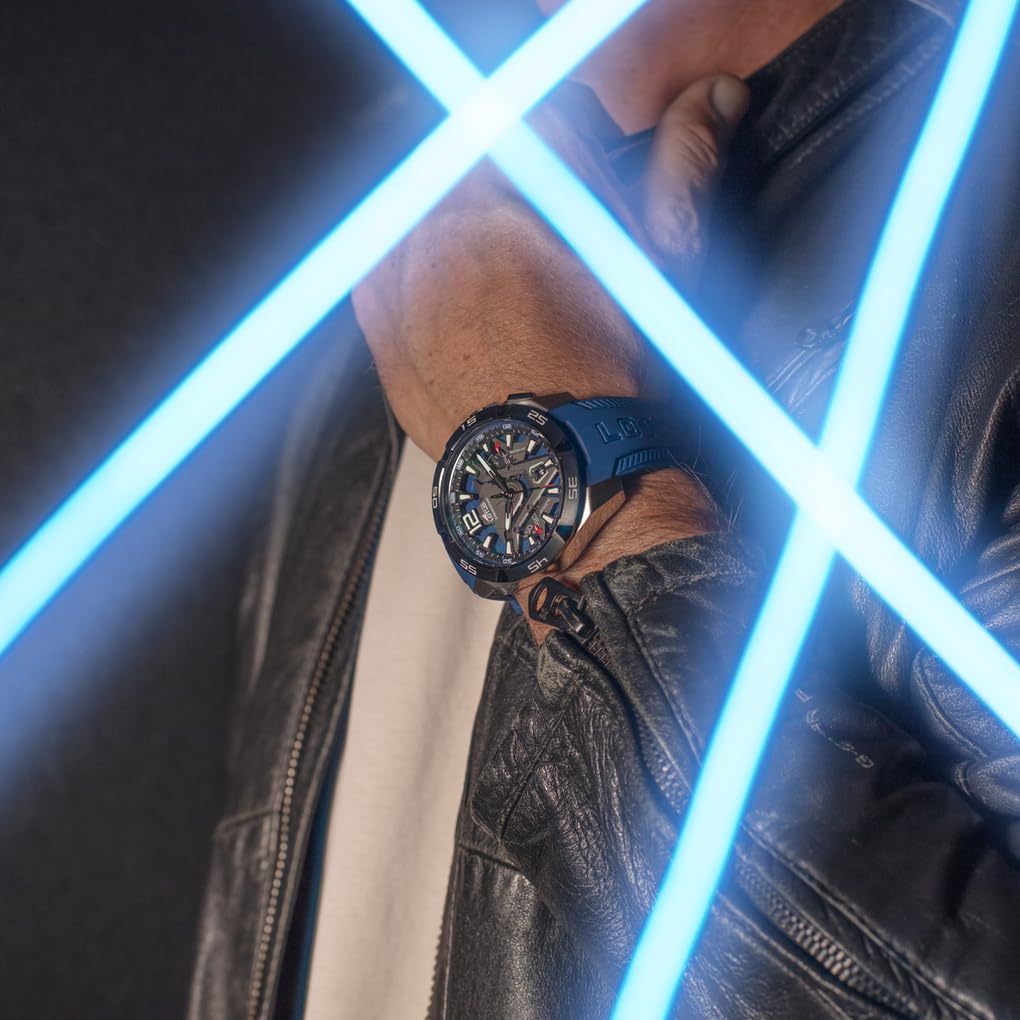 Lotus Reloj Hombre 18944/1 Vortex Caja de Acero Inoxidable 316l Plateado Correa de Caucho Azul
