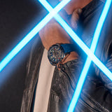 Lotus Reloj Hombre 18944/1 Vortex Caja de Acero Inoxidable 316l Plateado Correa de Caucho Azul