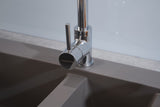 Respekta Denver Fregadero Mineralite de material compuesto en gris hormigón/Fregadero empotrado de 1,5 cubetas de 100 x 50 cm/Apto para bases a partir de 60 cm de ancho