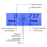 CoolBox GUARDIAN3 SAI 1200VA Sistema de Alimentación Ininterrumpida UPS 1200A/720W con Pantalla LCD, Alarmas Indicadoras, 4 Tomas Schuko 1 Puerto USB, 2 Puertos RJ-45 (In & out), Software de Control