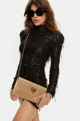 Love Moschino Bolso de Hombro Mujer Dorado Talla única