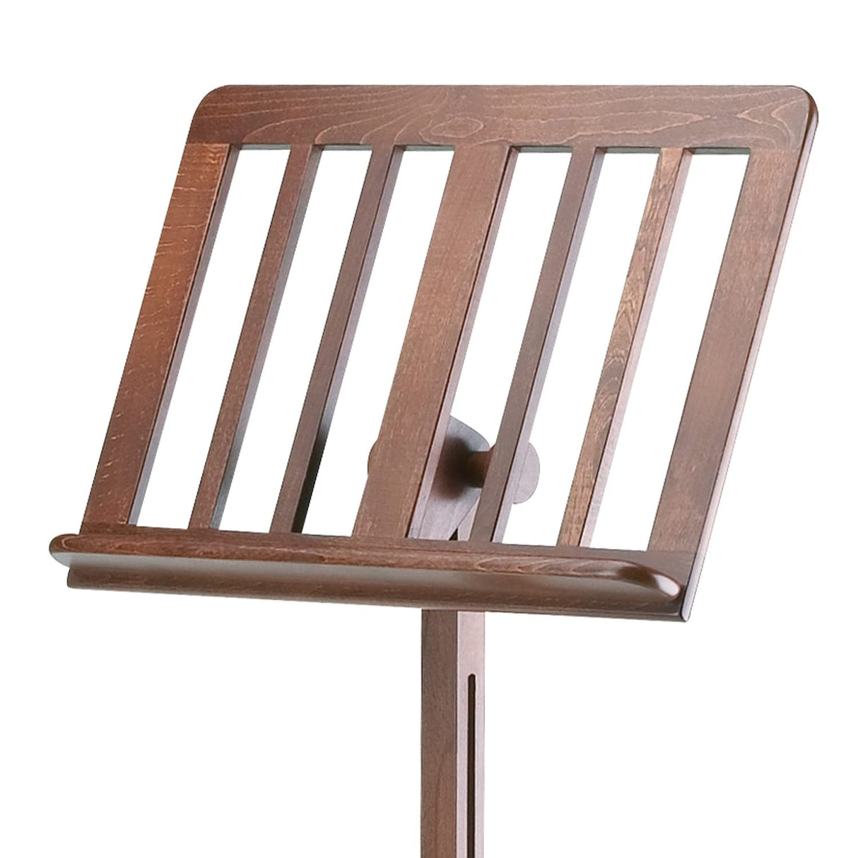 K&M 116/1 Atril de madera - madera maciza de haya color nogal - atril extensible de 71,5 a 122,5 cm