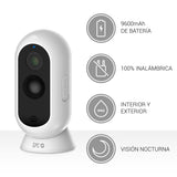 SPC Magnes 3 – Cámara vigilancia WiFi Exterior/Interior con batería 9600 mAh Recargable, visión Nocturna, Resistencia al Agua IP65, detección de Movimiento y Audio bidireccional