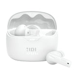JBL Auriculares Tune Beam In-Ear, inalámbricos, resistentes al agua, cancelación de ruido y tecnología de 4 micrófonos, con batería de hasta 48 horas de duración, en blanco