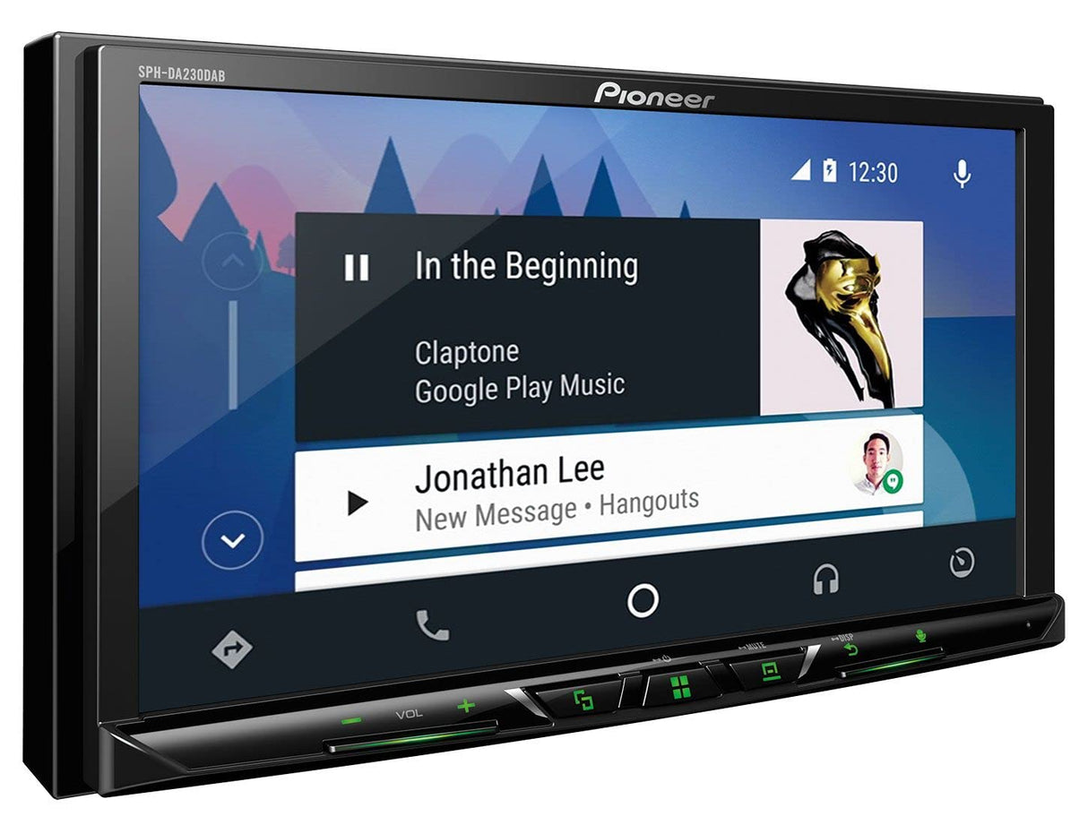 Pioneer SPH-DA230DABAN Incluye Antena Dab, Receptor Multimedia 2DIN de 6,8" con Apple CarPlay, Android Auto, Dab+ y Bluetooth, Color Negro