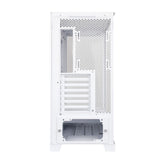 Abysm Gaming Caja PC Gamer Danube SAVA H500 White ATX, con Espacio para Tarjetas Gráficas de hasta 430 mm, Lateral y Frontal de Cristal Templado, USB-C y Ventiladores ARGB