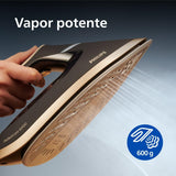 Philips PerfectCare Serie 6000 Centro de planchado a vapor - 2400 W, salida de vapor 600 g, presión 8 bares, tecnología OptimalTEMP, depósito de agua de 1,8 litros, negro (PSG6064/80)