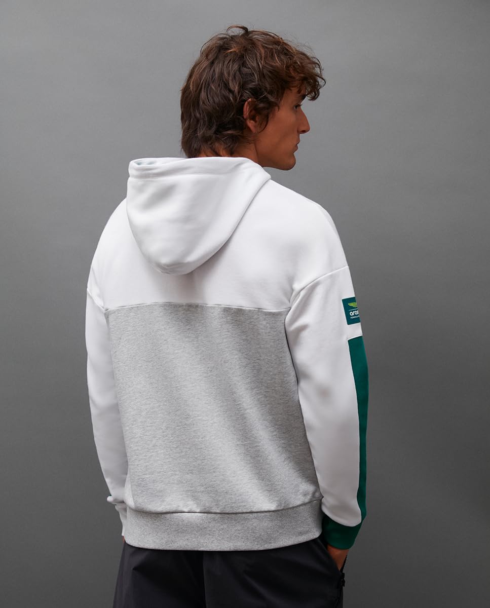 KIMOA - Sudadera Aston Martin F1 Fernando Alonso 2024 - Sudadera Capucha Hombre, Sudadera Invierno Hombre - Algodón BCI - Capucha Ajustable - XXL