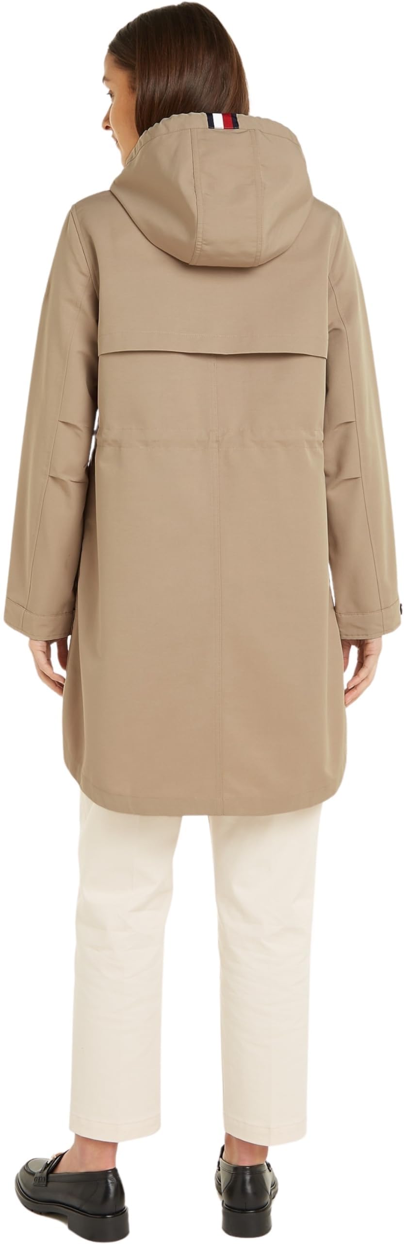 Tommy Hilfiger Parka Mujer Impermeable, Beige (Beige), 42