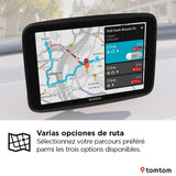 Tomtom GPS Coche GO Advanced (6", con información de tráfico y Alerta de radares, actualizaciones de mapas del Mundo por Wi-Fi, indicación de carriles en Movimiento y Soporte Reversible Integrado)