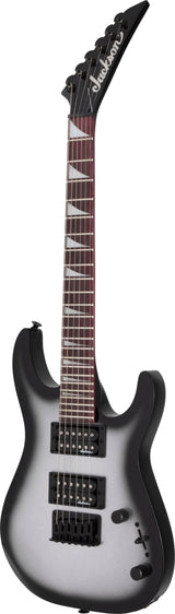 Jackson JS Series Dinky Minion JS1X, diapasón Amaranth, Metallic Silverburst, adecuada tanto para Músicos en Ciernes como para Músicos de Gira Experimentados