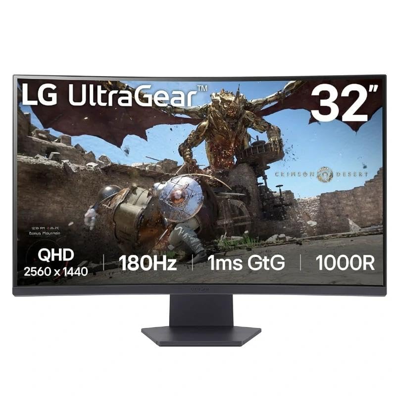 Monitor 32" 180Hz, 1ms, Conexiones DP y 2xHDMI, Ideal para Gaming y Trabajo multitarea.