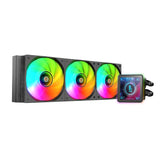 Mars Gaming ML-VISIONPRO360, Refrigeración Líquida AIO, TDP 600W, 3x Ventiladores ARGB 120mm FDB con Núcleo de Cobre y Aluminio, Pantalla LCD IPS 4” Extraíble y Magnética, Opti-Chamber 3rd Gen, Negro