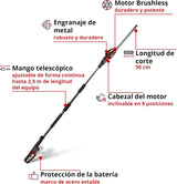 Einhell Professional Cortasetos telescópico con batería GP-HH 18/50 Li T BL-Solo Power X-Change (18V, longitud de corte 50 cm, distancia entre dientes 25 m, Brushless, 8 veces inclinable, sin batería)