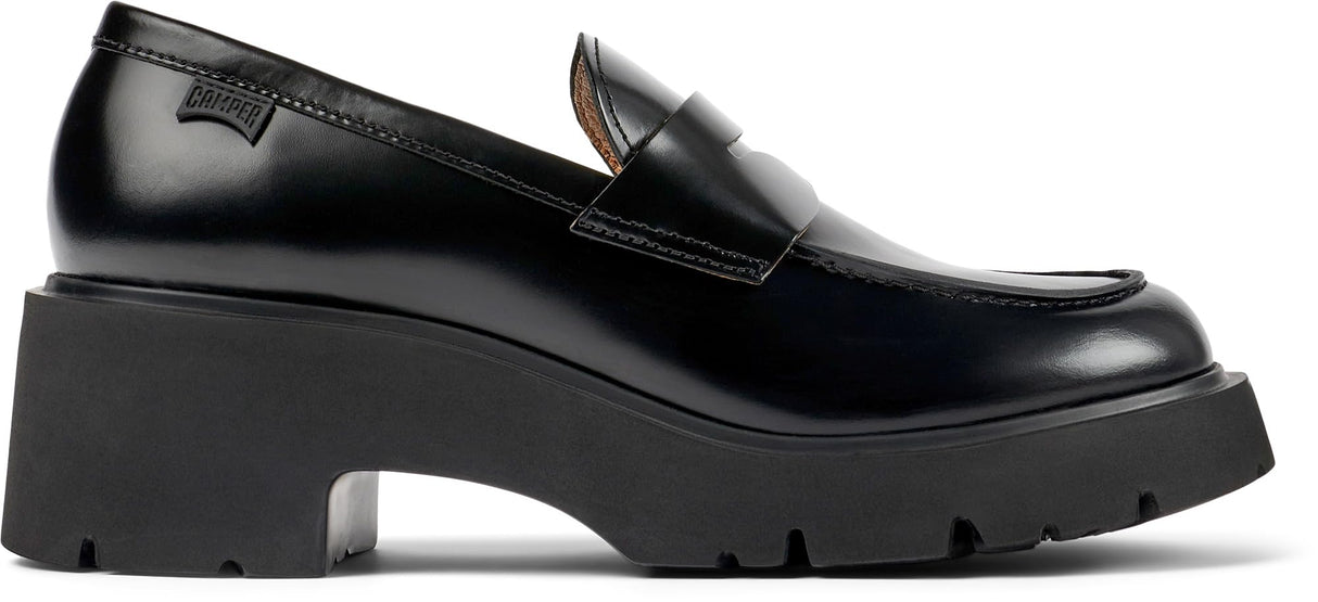 Camper Milah K201425, Moccasin Mujer, Negro 002, 37 EU