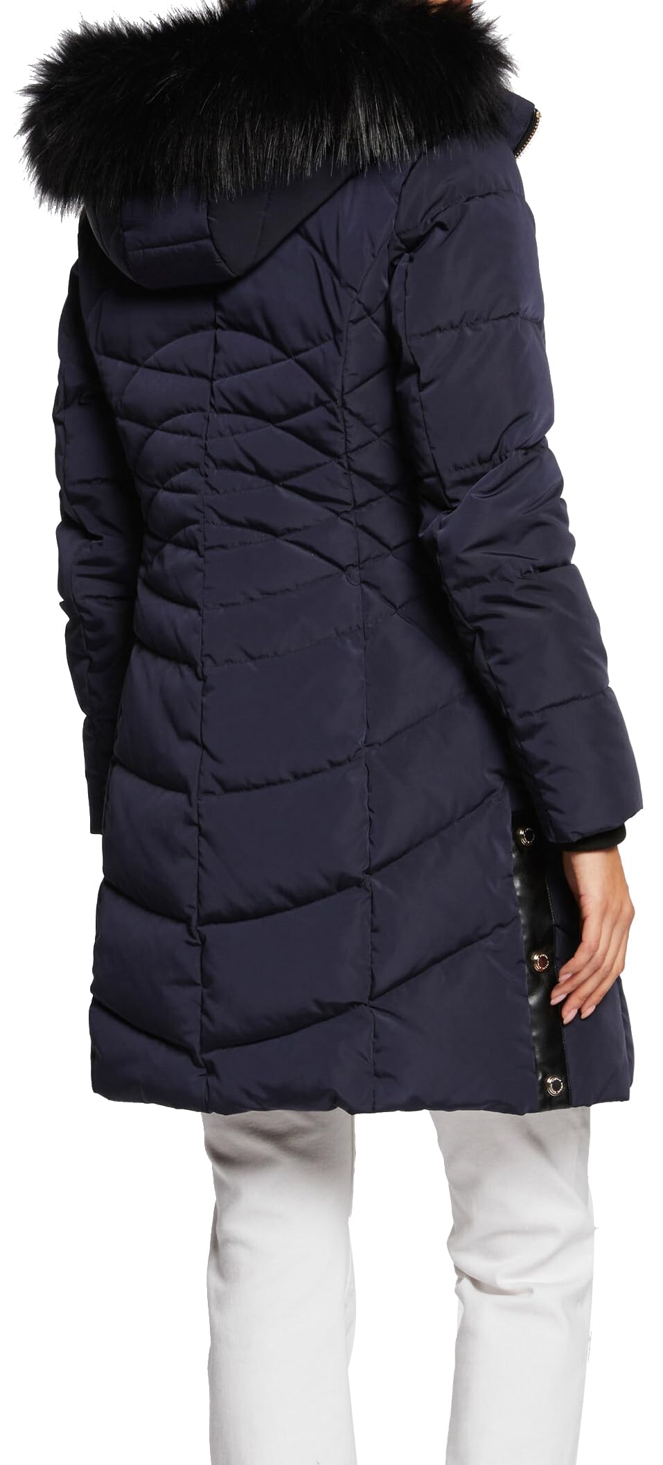 Morgan 242-gcleo Chaqueta Larga de plumón, Azul Marino, 36 para Mujer