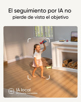 eufy Security Indoor CAM S350, cámara Doble, cámara de Seguridad con resolución 4K UHD, Zoom de 8× y PTZ de 360°, Ideal para Monitor de bebé/cámara para Mascotas/Seguridad del hogar