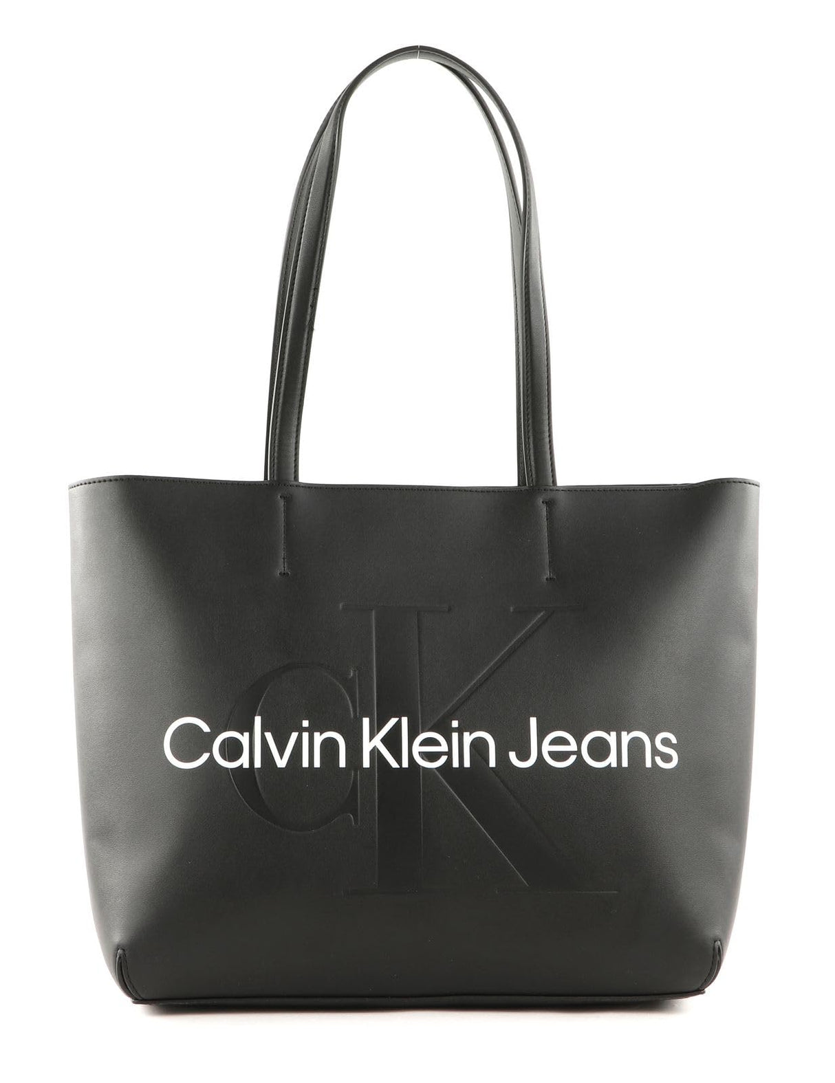 Calvin Klein Bolso Tote Mujer Bolso con cierre de cremallera, negro (Black), talla única, Negro (Black), Talla Única