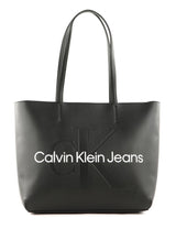 Calvin Klein Bolso Tote Mujer Bolso con cierre de cremallera, negro (Black), talla única, Negro (Black), Talla Única