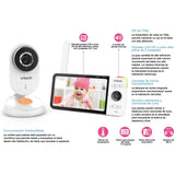 VTech - BM818 - Wide View HD Video Baby Monitor - 5 Inch Ultra Flat HD Display - Night Light and Lullabies 720p - Version ES White