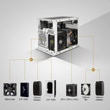 SilverStone Technology SUGO 16, Negro, Chasis Cubo Mini-ITX Fabricado Totalmente en Acero, SST-SG16B (Negro)