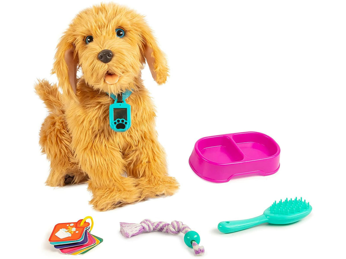 Famosa- Moji, perro interactivo con más de 150 reacciones, incluye sonidos, movimientos y emociones (700016894)