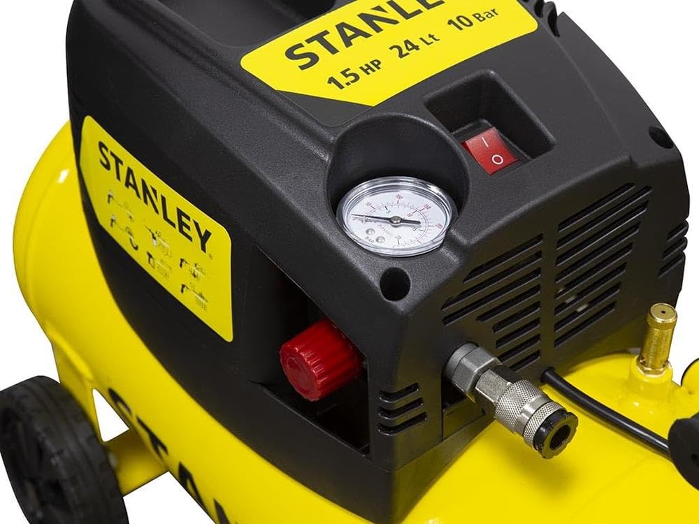 STANLEY Compresor D 200/10/24, máx. 10 bar, depósito de 24 l, 1,5 CV, 180 l/min