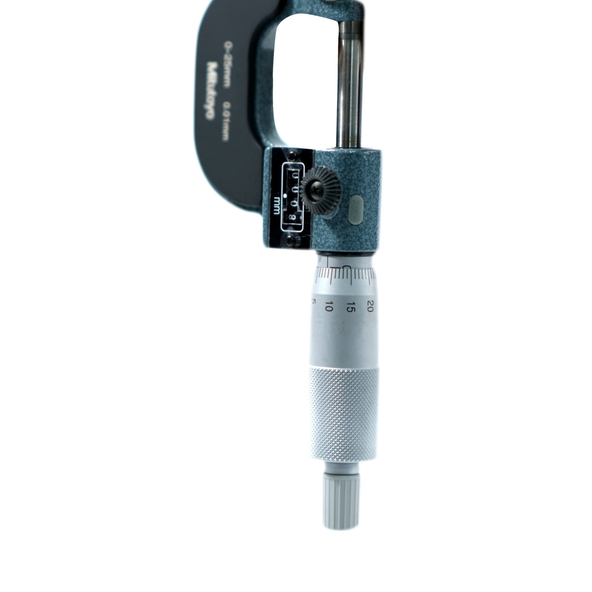 Mitutoyo 193-101 Micrómetro digital exterior con contador mecánico, rango de 0 mm-25 mm