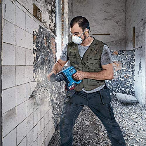 Bosch Professional 18V System GBH 18V-21 - Martillo perforador a batería (Brushless, 2,0 J, Ø máx. hormigón 21 mm, SDS plus, 2 baterías x 5.0 Ah, set 6 acc., en maletín) - Amazon Exclusive