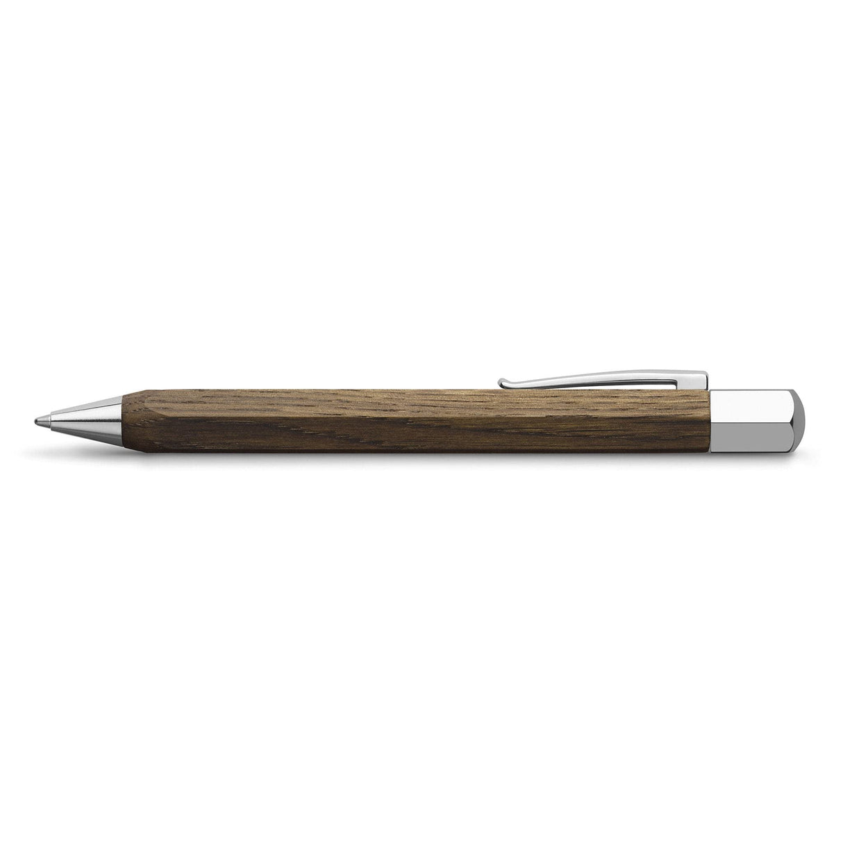 Faber-Castell Ondoro 147508 - Bolígrafo con Cuerpo en Madera de Roble Ahumado - Forma Hexagonal