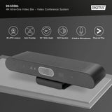 DIGITUS DS-55581 Video Bar Mini, Sistema de videoconferencia - Cámara Webcam 4K UHD 30 Hz ePTZ - 2 Micrófonos internos - Altavoz Interno 2 W - Autoenfoque y Zoom, Cancelación de Eco
