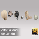 Sony Auriculares LinkBuds S True Wireless Noise Cancelling, Ultraligeros para llevarlos cómodamente Todo el día, Calidad de Llamada cristalina, hasta 20 H de batería con Estuche de Carga, Crudo