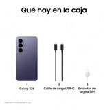 Samsung Galaxy S26, 512GB, Teléfono Móvil con Galaxy AI, Cámara 50MP, 12GB RAM, Batería 4300mAh, Garantía del Fabricante 3 Años + 1 Año Extra, Color Violeta Cobalto (Versión Española)