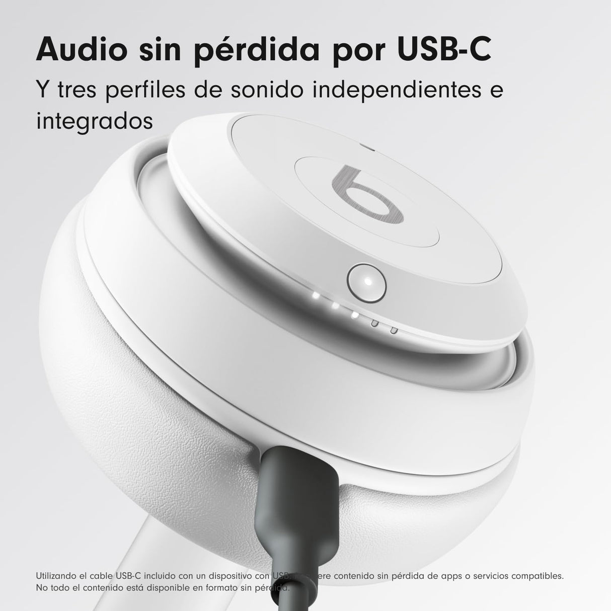 Beats Studio Pro - Auriculares inalámbricos Bluetooth con cancelación de Ruido - Audio Espacial Personalizado, compatibilidad con Apple y Android - Blanco Mate