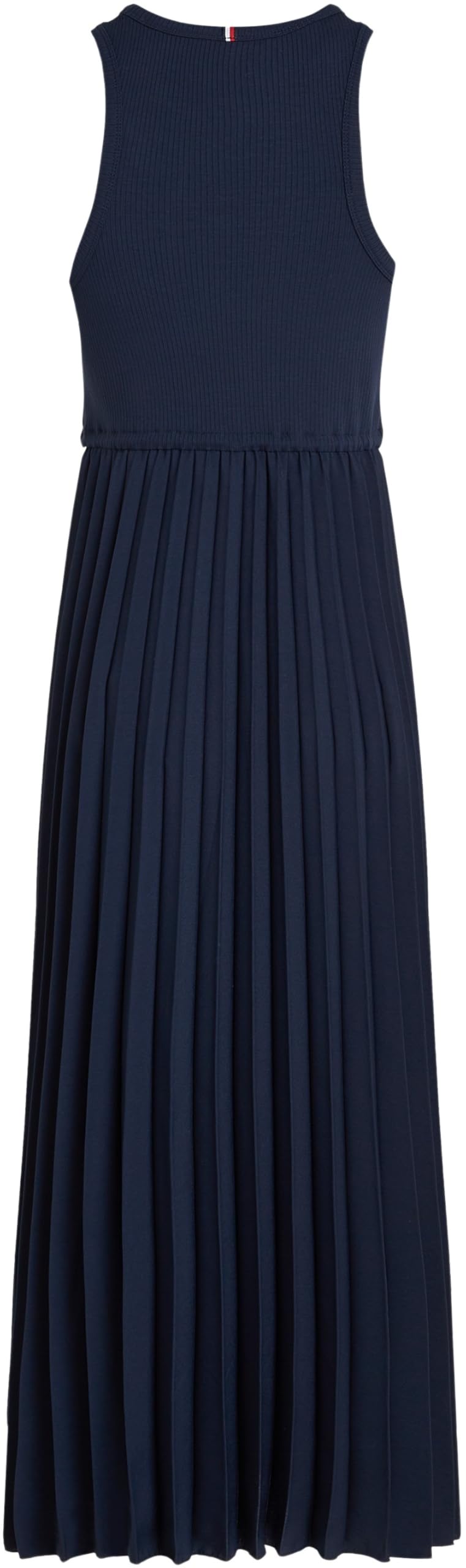 Tommy Hilfiger Vestido para Mujer Midi Dress sin Mangas, Azul (Dark Night Navy), XL