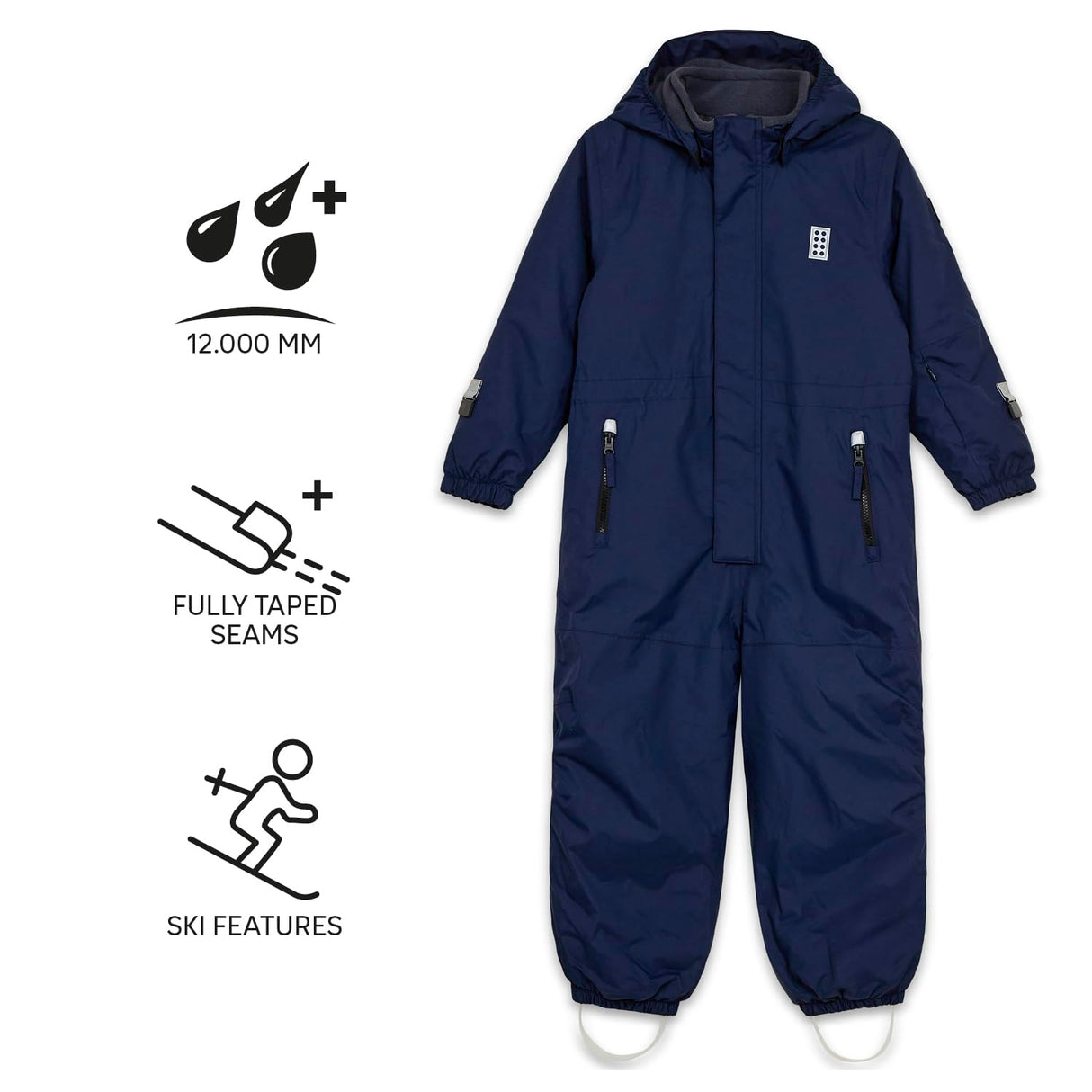 Kabooki Lwjipe - Lego Tec Play, Traje para Nieve Unisex niños, 590 Azul Marino, 122